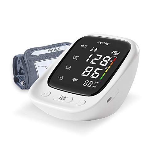 AVICHE Arm Blood Pressure Monitor | Digital Upper Arm Blood Pressure Machine | Large LED Display Automatic Blood Pressure Machine | Adjustable Blood Pressure Cuff | 2-Users Mode 180 Reading Memories