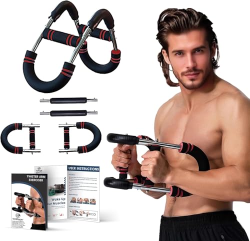 Twister Arm Exerciser 2025 Neue verstellbare Trainingsstange mit Feder, verbessertes Trainingsgerät für Unterarm, Trizeps und Brust, Krafttrainingsgerät für den Oberkörper (RED, 60-100lbs) Twister Arm Exerciser 2025 Neue verstellbare Trainingsstange mit Feder, verbessertes Trainingsgerät für Unterarm, Trizeps und Brust, Krafttrainingsgerät für den Oberkörper (RED, 60-100lbs)