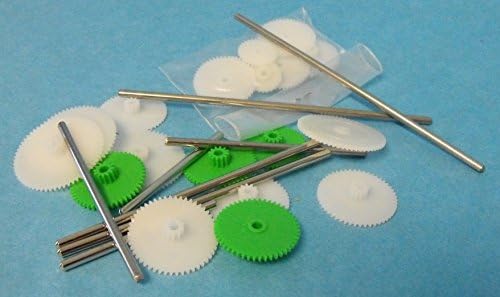 Stevens International Assorted Small Plastic Motor Gears & Metal Shafts (27pcs)