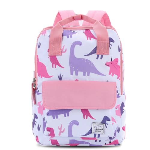 VASCHY Mochila infantil de dinossauro, leve, pré-escolar infantil, rosa, Mochilas Daypack