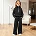 Girls Half Zip 2 Piece Sweatsuits Set,Solid Fashion Tracksuit Set For Kids,Sweatshirt and Jogger Sweatpants Matching Sets,Sweat Track Suits for Girls