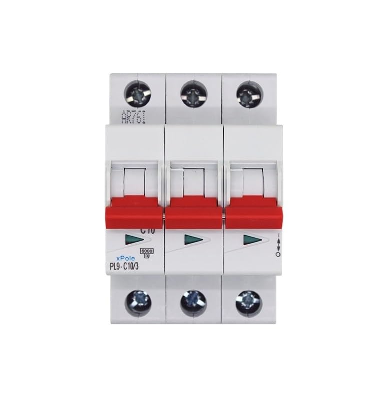 Disjoncteur PL9-C10/3 coupure 6 kA triphasé pour protection contre surcharge