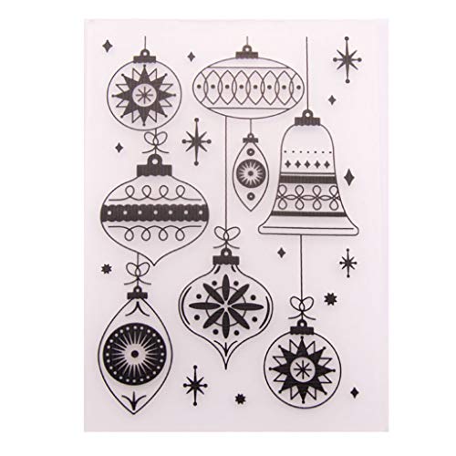 Shoresu Plastic Embossing Folder Stencils Template Molds DIY Scrapbooking Paper Photo Album Card Decoration - Christmas Bell