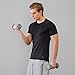 Amazon Basics Neoprene Coated Hexagon Workout Dumbbell Hand Weight, 7 pound - Set of 2, 14 pounds, Light Grey