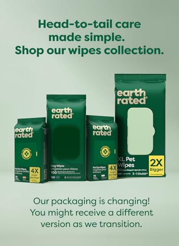 Earth Rated Toallitas hipoalergénicas para Perros, para Limpiar y Eliminar olores de Patas, Cuerpo y Trasero, Cachorros y Perros Adultos, Aroma a Lavanda, 100 Unidades - imagen 10