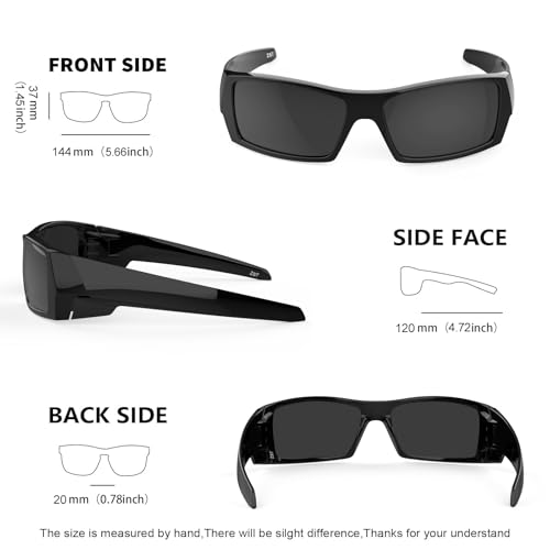 Image of WISTON Z87 Sunglasses Wrap Around Sunglasses for Men Rectangular Safety Glasses UV400 for Sport Working 8231