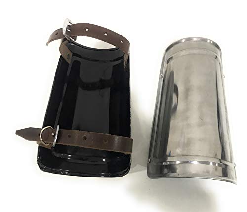 Nautical-Mart Steel Adam Arm Bracers Medieval Armor LARP ARM Protection - Pair knight fantasy Fully Functional Arm Guard Armor LARP Role-Play Halloween Armour Costume