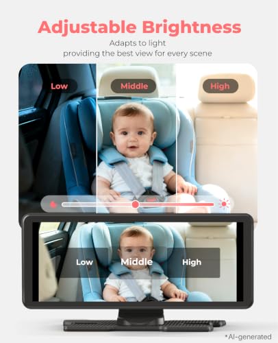 Image of LUCKVIEW BM5PRO Dual Baby Car Camera, 7.2 inch 1080P Monitor