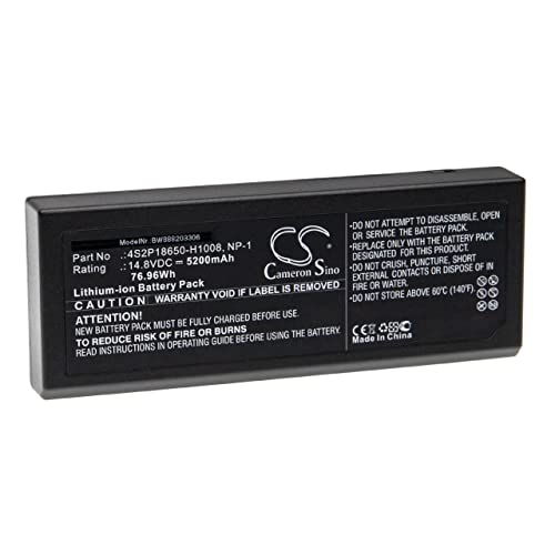vhbw Batería reemplaza Biocare NP-1 para tecnología médica (5200 mAh, 14,8 V, Li-Ion)