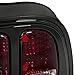 HECASA Tail Lights Assembly Compatible with 1996-1998 Ford Mustang Replacement for FO2800142 FO2801142 Halogen Rear Brake Tail Lamps Red Lens Black Housing Driver & Passenger Side