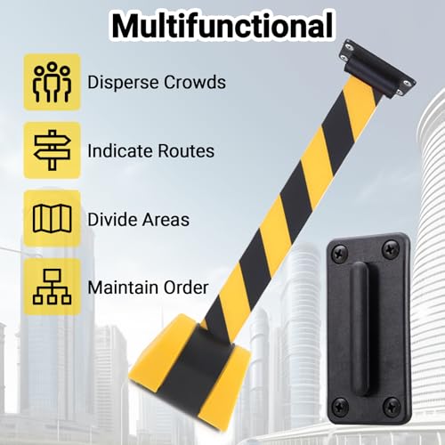 Barrière murale rétractable de 5m pour bloquer les accès interdits - 4