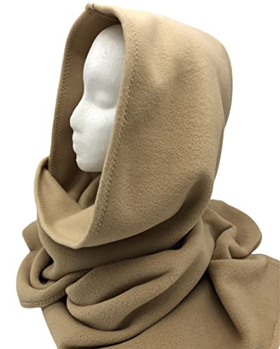Hooded Scarf, plush fleece. 10 colors to choose from! Super warm hood with generous fabric allowance to wrap around the neck for warmth.4