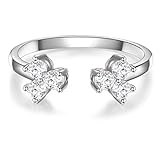 HOCHWERTIG: Rhodiniertes Sterlingsilber vereint sich mit facettiertem Zirkonia zu einem funkelnden Handschmeichler