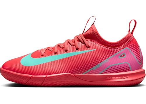 Nike Jr. Mercurial Vapor 16 Academy Little/Big Kids' IC Low-Top Soccer Shoes (FQ8411-800, Ember Glow/Aurora Green)