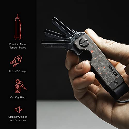Image of The Ridge Key Organizer - Compact Metallic Key Holder, Minimalist Innovative Keyholder, Smart Keychain Secures 2-6 Keys