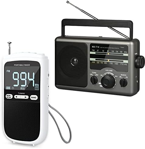 Amazon.com: Greadio AM FM Portable Radio Transistor Radio with 3.5mm ...