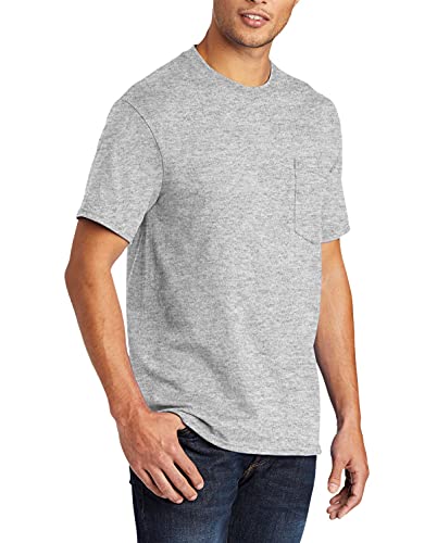 JustBlanks Mens Casual Tall Short Sleeve Tee Shirt Core Blend Crew Neck Pocket Tees for Men3
