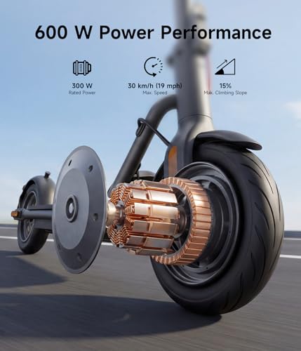 NAVEE V25/V25 Pro/V40 Electric Scooter for Adults, 19 MPH & 25/15.5 Miles, 700W/600W Motor, 10" Tires, Foldable Commuting E-Scooter with Dual Brake Suspension - Image 7