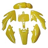 MotoBike Marque: pour Accessoires Moto Body Fender Véritable Plastique carénée Set Body Fit Housse for Moto for XR50 50-160cc CRF50 SDG SSR Baja Dirt Bike Pitbike (Color : Yellow)