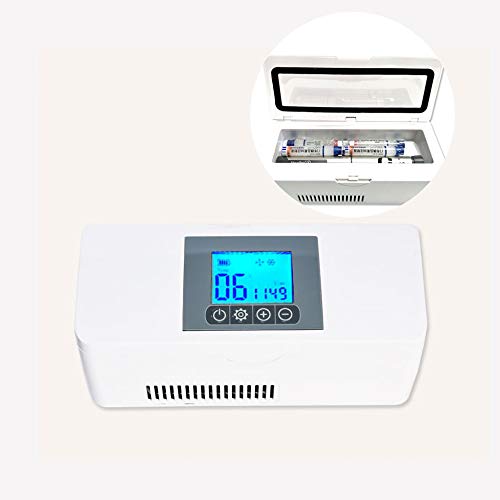 YDSH Tragbar Mini Insulin Kühlkoffer,Diabetes Droge Lager Medizinisch Mini-Kühlschrank,Temperaturanzeige Gebührenpflichtig Intelligent Car