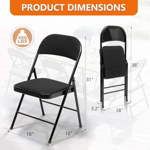Fenbeli PADDED FOLDING CHAIR With Steel Frame For Events Office Wedding Party thumb #2