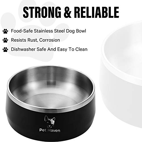 PetHaven Dog Bowl Cat Bowl for Food and Water, Stainless Steel Double-Wall,Keeps Cold for Hrs, Non Slip Feeding Dish… - Image 3