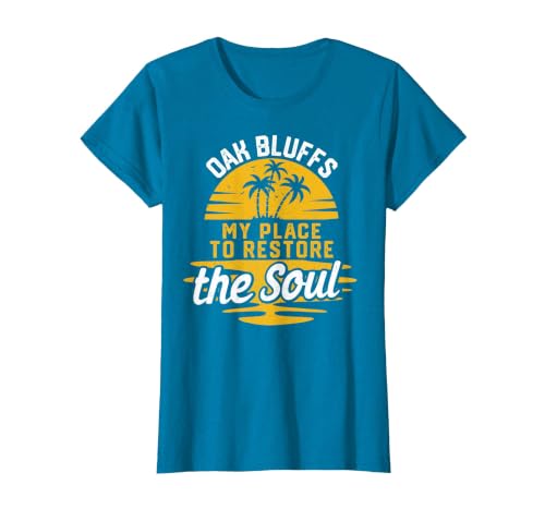 My Place to Restore The Soul - Oak Bluffs T-Shirt, Women, Sapphire Blue, X-Small