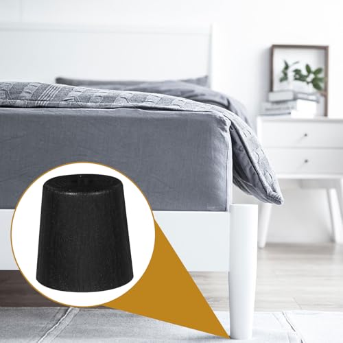 Patas de sofá cónicas Operitacx: juego de 12 pies de plástico negro para reparación de muebles 6