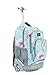 Tilami Kids Rolling Backpack 18 inch Boys and Girls Laptop Backpack, Flamingos