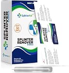 SplinterAid - Painless Splinter Removal Kit (30-Count) | Quick, Easy Splinter Out | Compact & Essential First Aid for Home, Travel, Camping | Perfect for Hiking, Woodworking, Outdoors | No Tweezers Needed