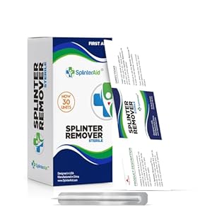 Painless Splinter Removal Kit (30-Pack) | Pull Out Splinters Fast & Easy | Compact First Aid for Home, Travel & Camping | Great for Hiking, Woodworking & Outdoors | No Tweezers Needed