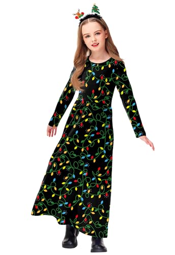 Image of Deerose Girls Maxi Dress Short Sleeve Casual Long Dresses with Pockets 5-14 Years