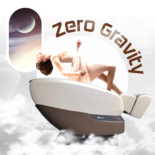 Image of ZEITAKU ANSHIN Massage Chair Recliner: Full Body Massage, 18 Rollers Tuina Tech, 16 Auto Progs, Zero Gravity, Back Heat, Foot Massage, BT Speaker, LCD Display, Voice Control