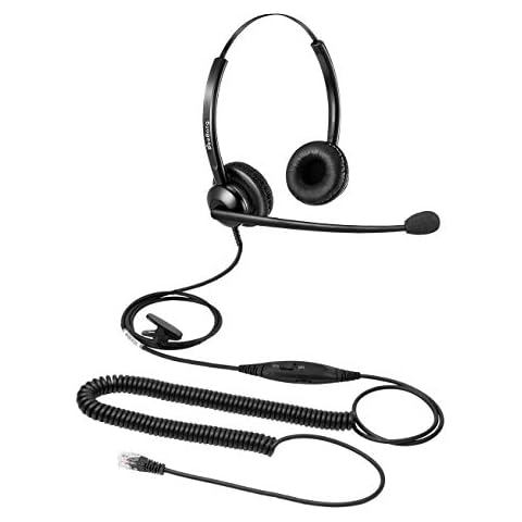 Auriculares con micrófono Beebang RJ9 para teléfonos fijos Cover
