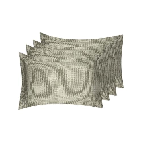 Image of Wakefit 100% Cotton Pillow Cover Set of 4 | 200 TC Soft & Breathable Pillow Cases | Standard Size 18 x 27 Inch | Skin Friendly, Durable & Gentle Machine Washable | Buffey