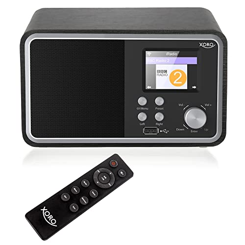 XORO HMT 300 V2 - digitales Internetradio mit WLAN, Bluetooth, USB 2.0 Mediaplayer, Spotify-Connect, Wecker, Wetterstation, MP3-Streaming (UPnP) vom PC oder NAS