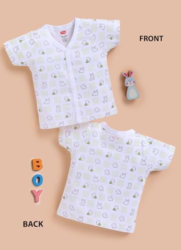 Image of LuvLap Baby Boys & Girls Regular Fit 100% Cotton Half Sleeve Jhabla Pack of 4