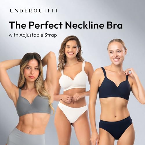 Image of Underoutfit Perfect Neckline Everyday Wireless Bra - Comfy Women's Without Underwire