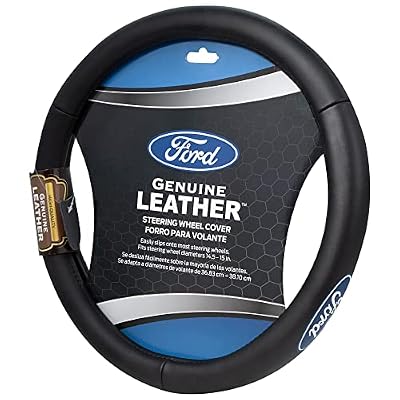 Plasticolor 006743R01 Ford Genuine Leather Steering Wheel Cover