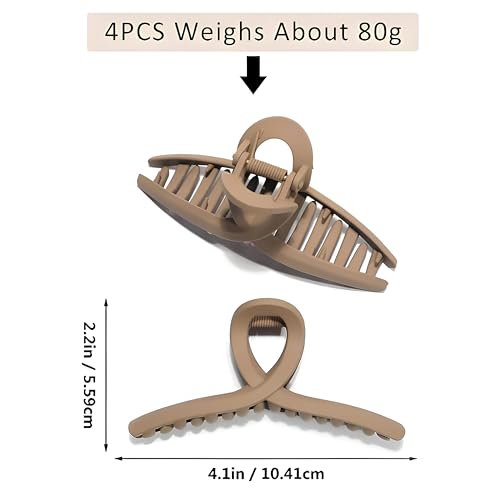 Image of PACTIV Versatile Square Cross-shaped Claw Clips For Girls, Fashion Daily Hair Clip, Fashion Hair Styling Accessories for Girls, Large Hair Clips for Women Thick Hair Round Clip (Multi-color)