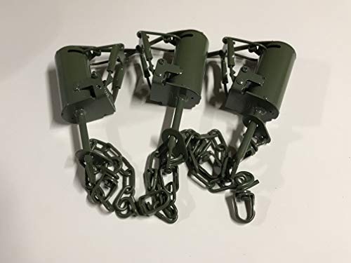 (3 Traps) FPS DP Dog Proof Coon Traps Powder Coated Raccoon, Skunk, Possum Trapping (3)