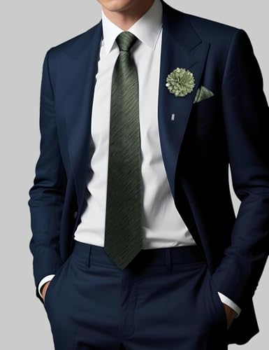 Image of DiBanGu Mens Zipper Tie Silk Pre-Tied Necktie with Gift Box