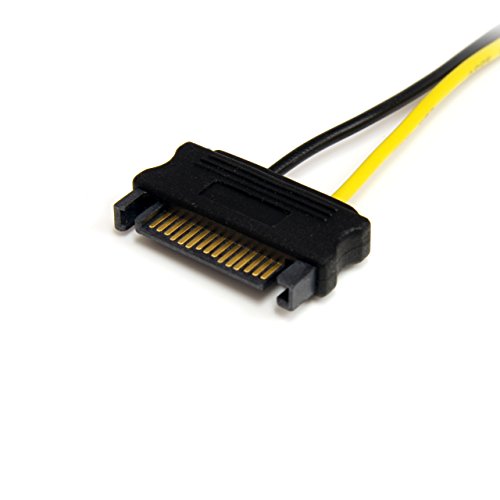 Startech.com 6In Sata Power To 8 Pin Pci Express Video Card Power Cable Adapter - Sata To 8 Pin Pcie Power (Satpciex8Adp) #TOP1