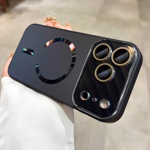 Coque magnétique iPhone 16 Pro noir avec effet lumineux arrière