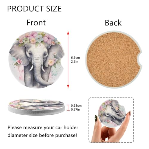 Burbuja Posavasos para Carro 2 Piezas Cerámicos Absorbentes miniatura 3