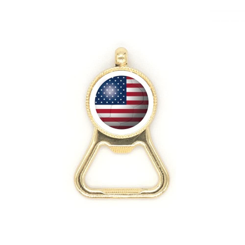 Décapsuleur acier inoxydable drapeau USA pour vos soirées match de football