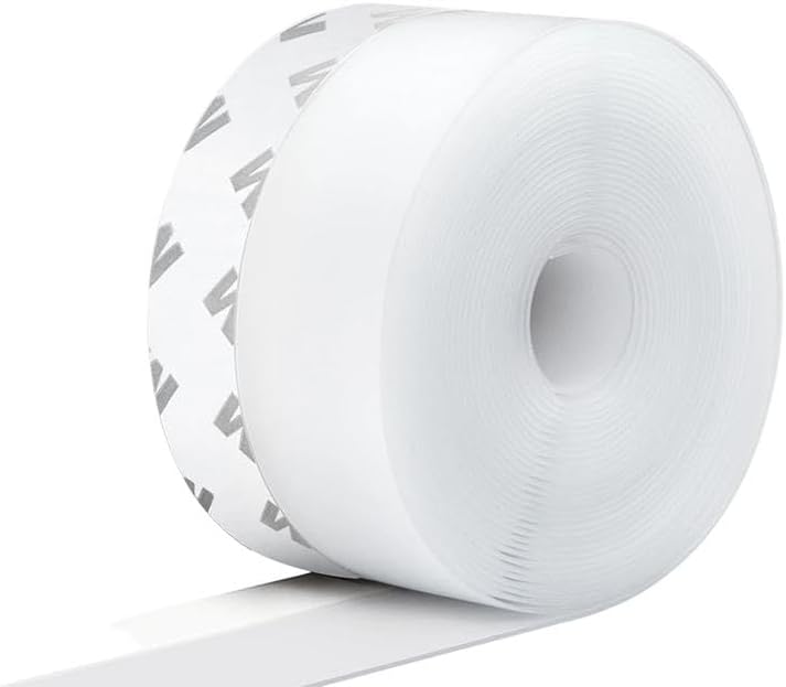 16.4Ft Door Weather Stripping, (1.38in Width) Weather Stripping Door Draft Stopper Adhesive Seal Strip Anti Draft Insulation Tape for Doors Windows and Shower Doors (1 PC)