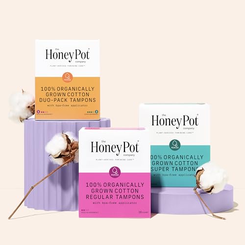 The Honey Pot Company - 100% Organic Cotton Core Tampons w/Bio Plastic Applicator - Unscented - Feminine Care - Image 5
