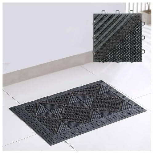 Paillasson extérieur usage intensif entrée modulaire drainant gris - 2
