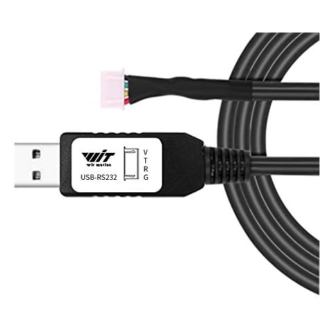WitMotion USB to RS232 UART Converter Cable with CH340 Chip, Terminated by 4 Way Female Socket Header, Serial Adapter (1m/3.28ft, Black), Windows 10,8,7, Linux MAC OS Cover